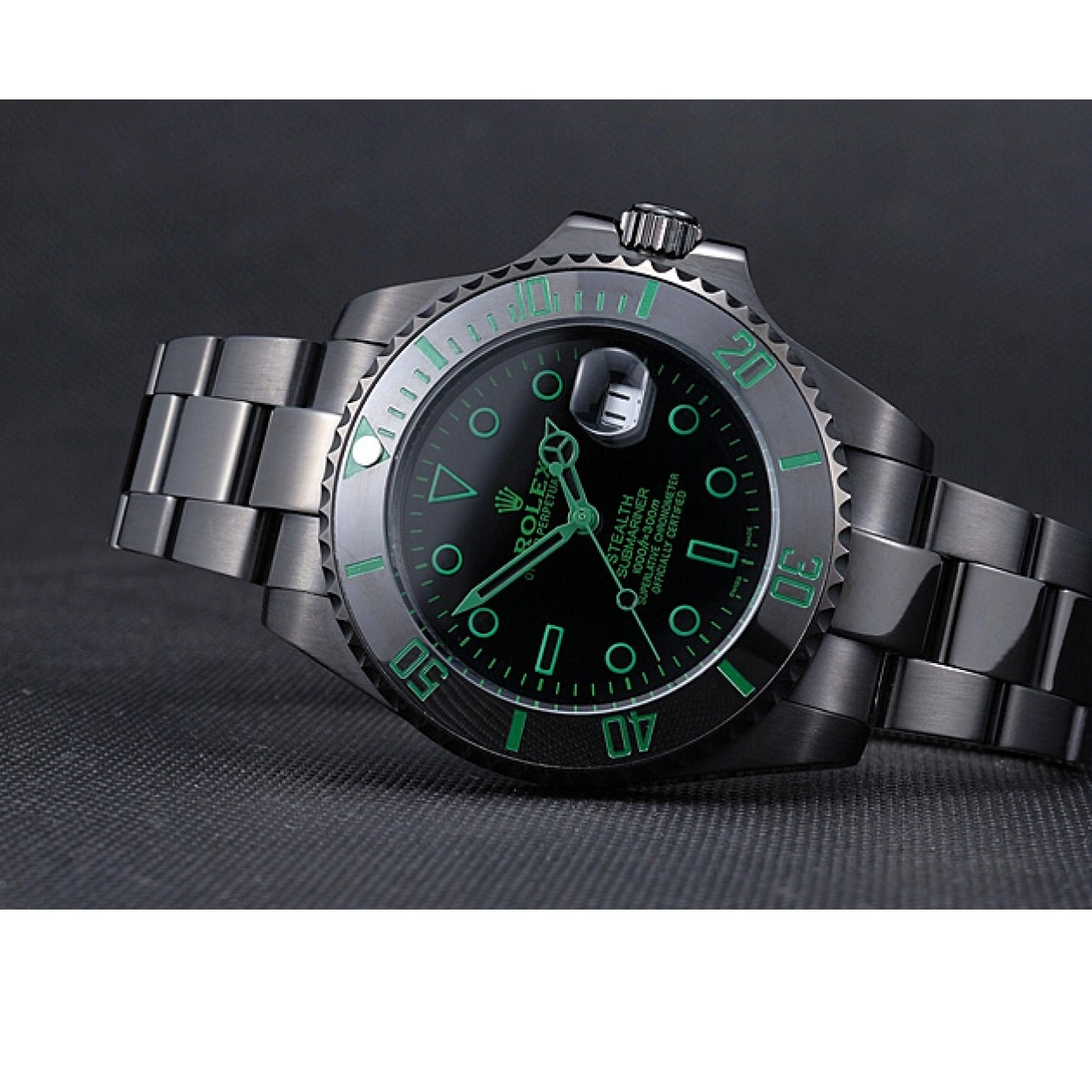 Aaa replica watch 622007 Black Stealth Rolex Submariner Ceramic 0819